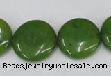 CCN502 15.5 inches 20mm flat round candy jade beads wholesale