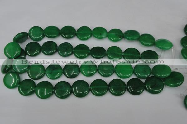 CCN503 15.5 inches 20mm flat round candy jade beads wholesale