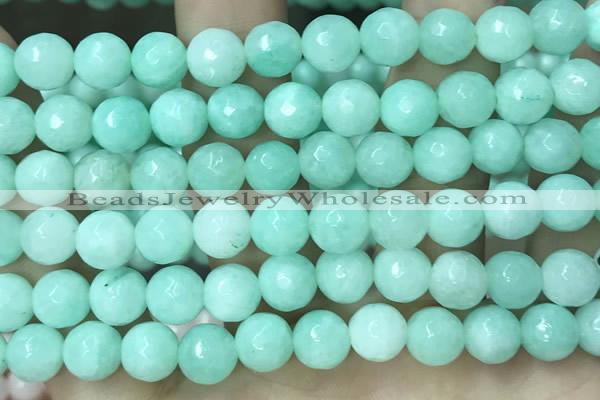 CCN5052 15.5 inches 8mm & 10mm faceted round candy jade beads