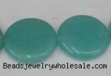 CCN507 15.5 inches 25mm flat round candy jade beads wholesale