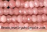 CCN5104 15 inches 3*4mm faceted rondelle candy jade beads