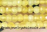 CCN5111 15 inches 3*4mm faceted rondelle candy jade beads