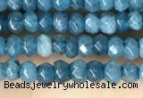 CCN5113 15 inches 3*4mm faceted rondelle candy jade beads