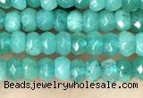 CCN5117 15 inches 3*4mm faceted rondelle candy jade beads