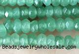 CCN5118 15 inches 3*4mm faceted rondelle candy jade beads