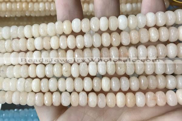 CCN5132 15 inches 5*8mm faceted rondelle candy jade beads