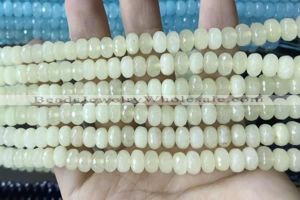 CCN5135 15 inches 5*8mm faceted rondelle candy jade beads