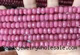 CCN5141 15 inches 5*8mm faceted rondelle candy jade beads