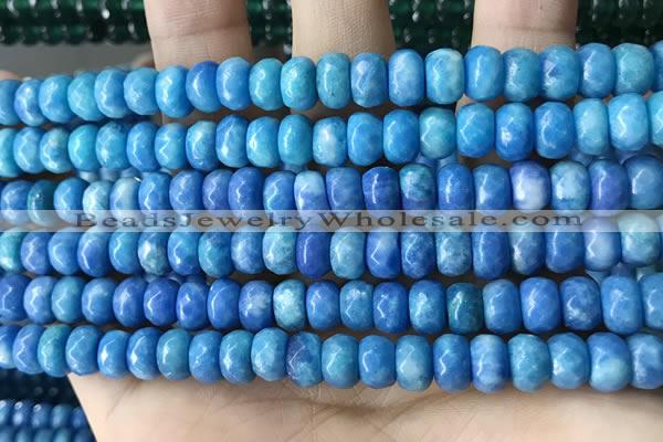 CCN5153 15 inches 5*8mm faceted rondelle candy jade beads