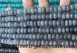 CCN5163 15 inches 5*8mm faceted rondelle candy jade beads