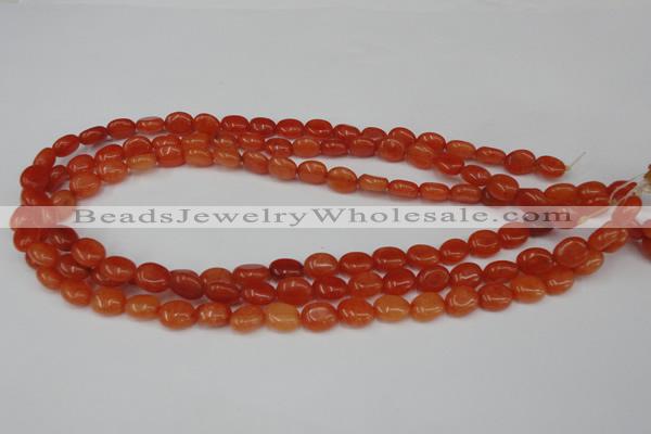 CCN517 15.5 inches 8*10mm oval candy jade beads wholesale