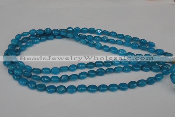 CCN521 15.5 inches 8*10mm oval candy jade beads wholesale