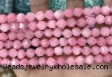 CCN5238 15 inches 8mm faceted nuggets candy jade beads