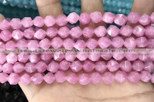 CCN5239 15 inches 8mm faceted nuggets candy jade beads