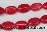 CCN528 15.5 inches 10*14mm oval candy jade beads wholesale