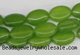 CCN532 15.5 inches 10*14mm oval candy jade beads wholesale