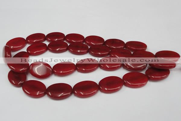 CCN547 15.5 inches 18*25mm oval candy jade beads wholesale