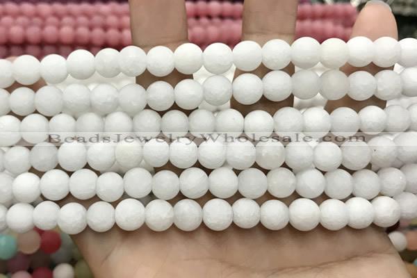 CCN5573 15 inches 8mm round matte candy jade beads Wholesale