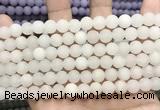 CCN5575 15 inches 8mm round matte candy jade beads Wholesale