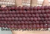 CCN5597 15 inches 8mm round matte candy jade beads Wholesale