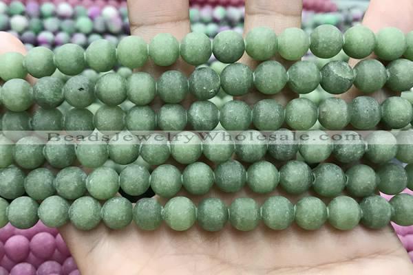 CCN5618 15 inches 8mm round matte candy jade beads Wholesale