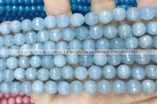 CCN5654 15 inches 8mm faceted round candy jade beads