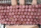 CCN5717 15 inches 8mm faceted round candy jade beads