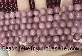 CCN5718 15 inches 8mm faceted round candy jade beads