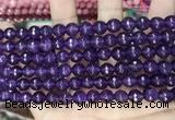 CCN5737 15 inches 8mm faceted round candy jade beads