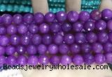 CCN5798 15 inches 10mm faceted round candy jade beads