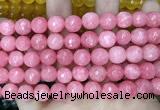 CCN5802 15 inches 10mm faceted round candy jade beads