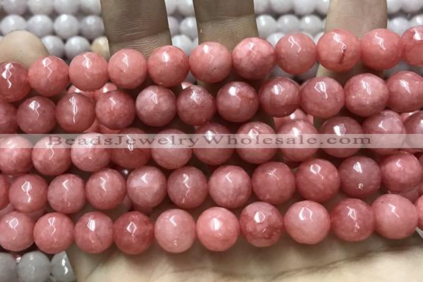 CCN5808 15 inches 10mm faceted round candy jade beads