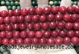 CCN5811 15 inches 10mm faceted round candy jade beads