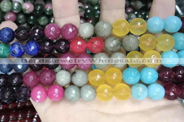 CCN5819 15 inches 10mm faceted round candy jade beads