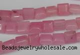 CCN586 15.5 inches 8*8mm square candy jade beads wholesale