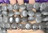 CCN5861 15 inches 15mm flat round candy jade beads Wholesale