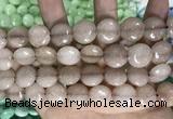 CCN5864 15 inches 15mm flat round candy jade beads Wholesale