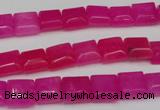 CCN587 15.5 inches 8*8mm square candy jade beads wholesale