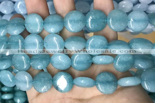 CCN5889 15 inches 15mm flat round candy jade beads Wholesale