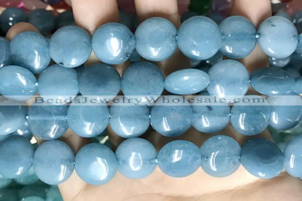 CCN5892 15 inches 15mm flat round candy jade beads Wholesale