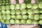 CCN5903 15 inches 15mm flat round candy jade beads Wholesale