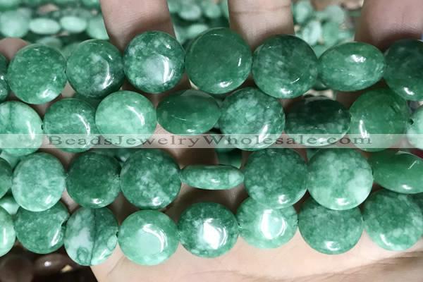 CCN5909 15 inches 15mm flat round candy jade beads Wholesale