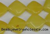 CCN596 15.5 inches 15*15mm diamond candy jade beads wholesale