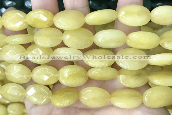 CCN5967 15 inches 13*18mm faceted oval candy jade beads