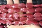 CCN5969 15 inches 13*18mm faceted oval candy jade beads