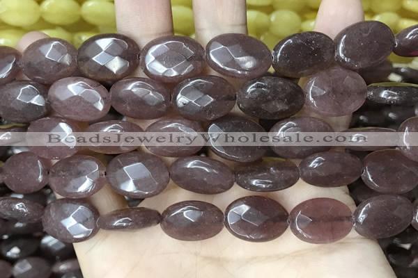 CCN5980 15 inches 13*18mm faceted oval candy jade beads