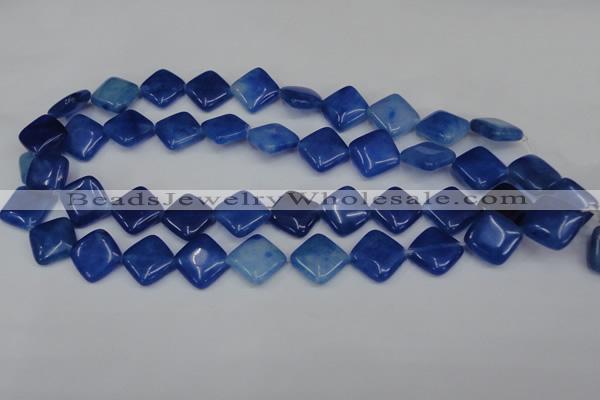 CCN601 15.5 inches 15*15mm diamond candy jade beads wholesale