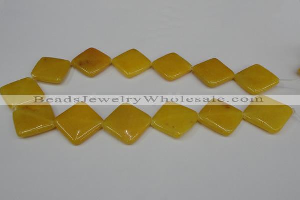 CCN605 15.5 inches 25*25mm diamond candy jade beads wholesale