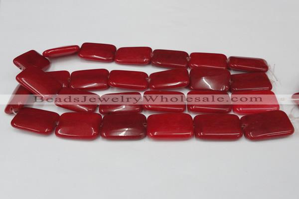 CCN612 15.5 inches 20*30mm rectangle candy jade beads wholesale