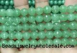 CCN6329 15.5 inches 8mm faceted round candy jade beads Wholesale